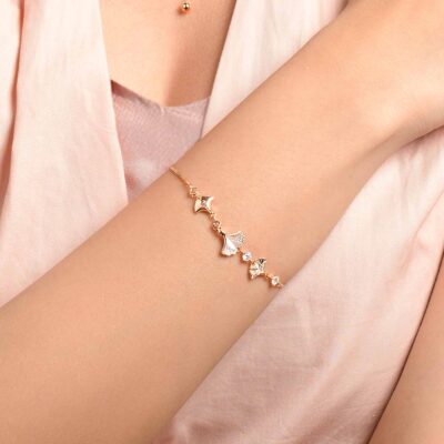 Elegant Rose Gold Bracelet (Silver)