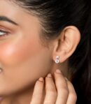 Dual Dangling Spheres Earrings (Silver)