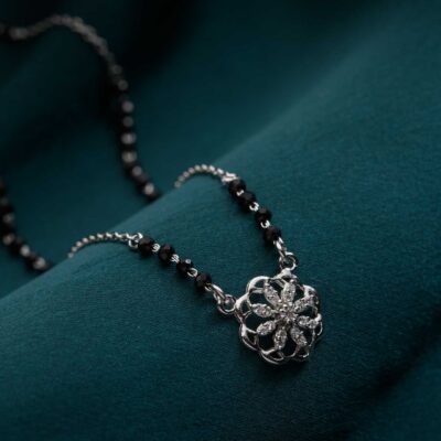 Floral Bliss Mangalsutra (Silver)