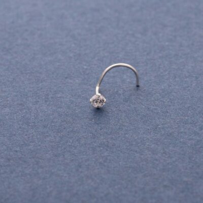Silver Single Stud Nose Pin