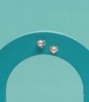 Pearl Heart Tops (Silver)