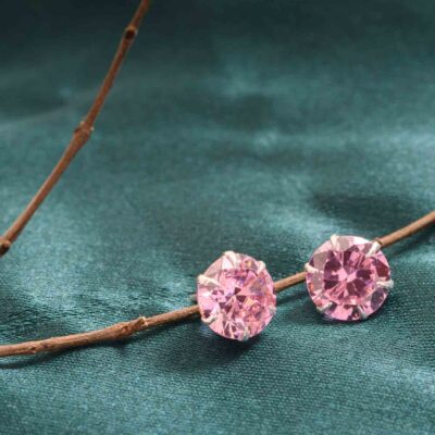 Pink Round Tops (Silver)