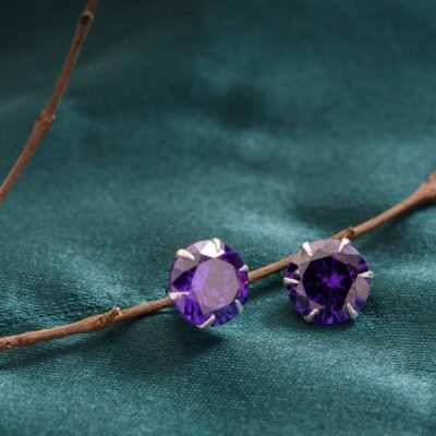 Purple Round Tops (Silver)