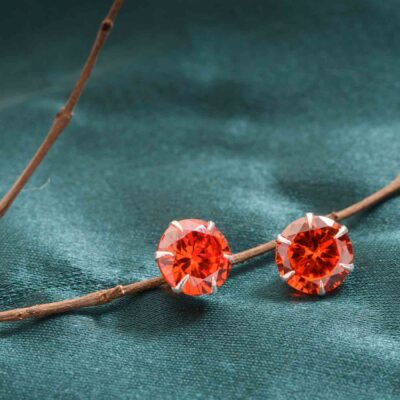 Orange Round Tops (Silver)