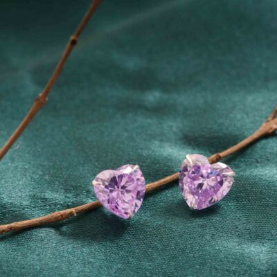 Lavender Heart Tops (Silver)