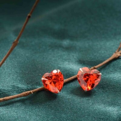 Orange Heart Tops (Silver)